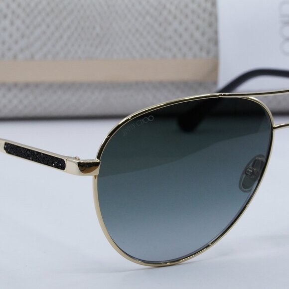 Jimmy Choo JIMENA/S 02M2 9O Aviator Sunglasses - Gold/Black/Grey main image 8